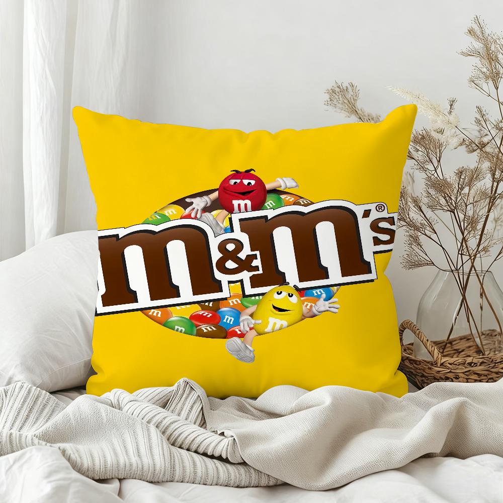 Sweet Candy Pillow Case Bedroom Sofa Living Room Backrest Decoration Square MMMs Fashion Cushion Nap Time