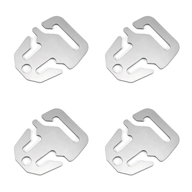 Tent Rope Tensioner Tent Wind Rope Buckle Tension Rope Carabiner Clip Closures for Tent Stainless Steel Rope Tensioner