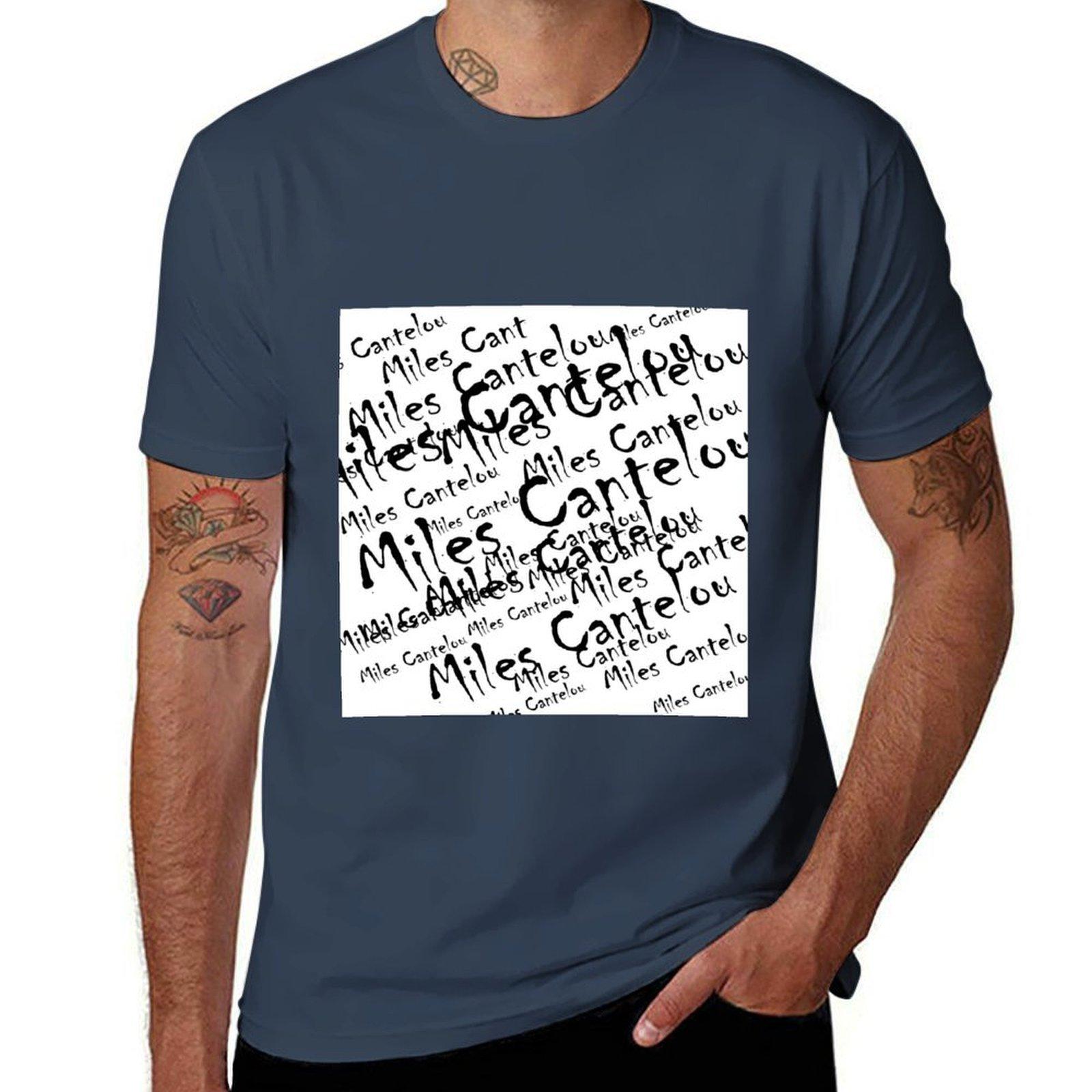 Miles Cantelou Black on White TShirt Quick Dry Training Short Sleeve Tee S