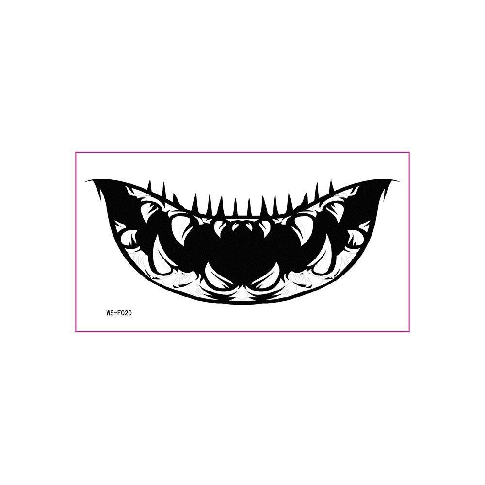Long-lasting Zombie Cosplay Props Waterproof Bloody Makeup Tattoo Sticker  Party Supplies