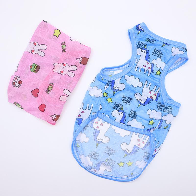 Pet Small and Medium-sized Dogs, French Bullfighting Cats, Teddy Bichon Frises, Dog Clothes, Spring and Summer Sun Protection and Cooling Vests