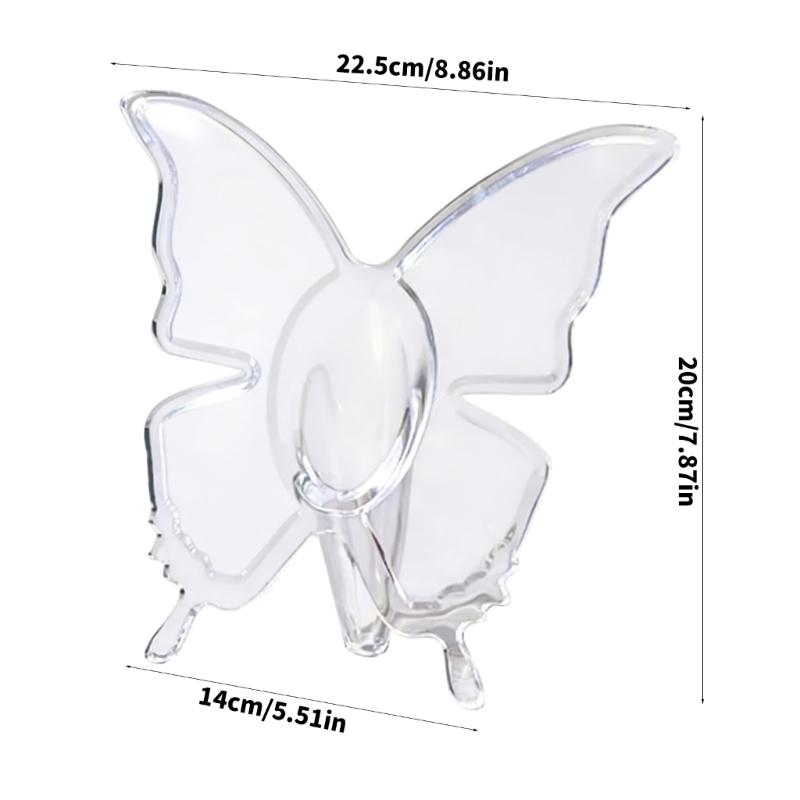 Artistic Butterfly Shape Vases Clear Acrylic Creative Art Desktop Centerpieces Tabletop Decoration for Home