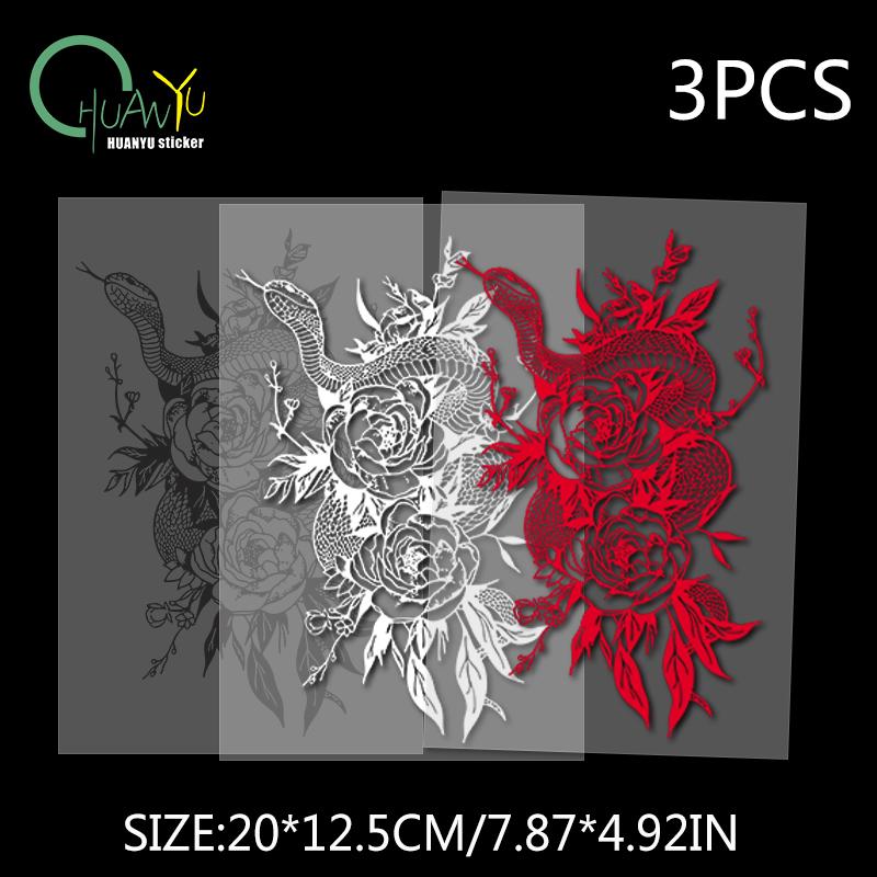 mandala snake decal for car and motorcycle to cover scratches, waterproof and reflective.