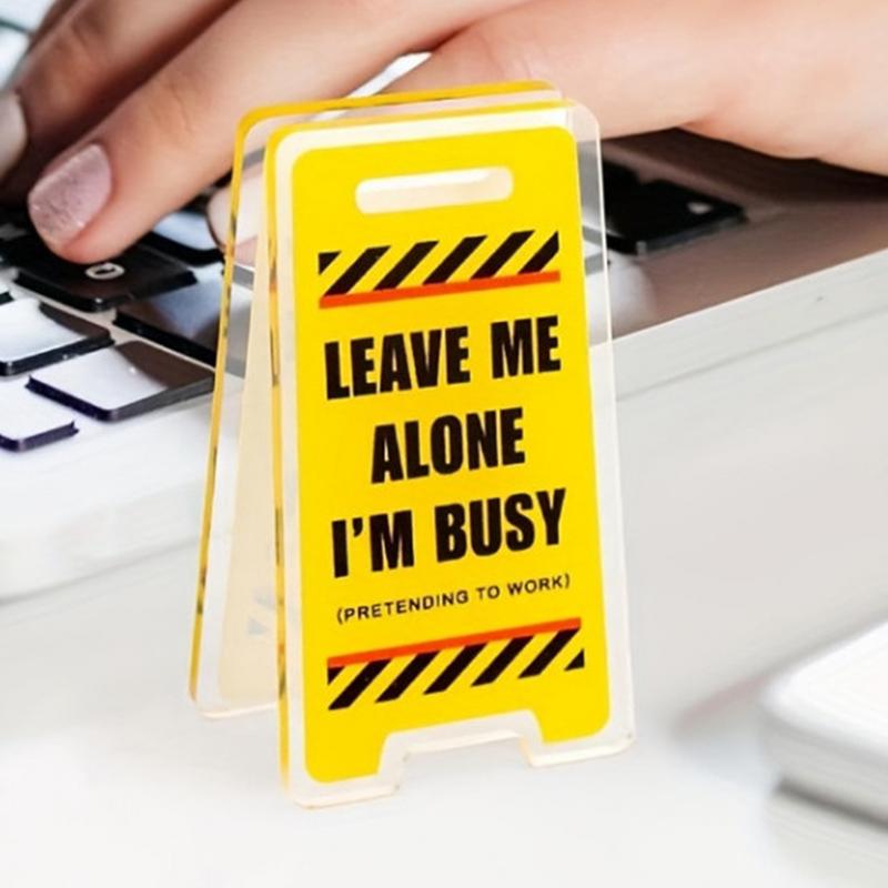 Note Holder For Desk Warning Sign Shaped Desktop Message Clip Funny Sticky Note Holder For Desk Number Card Display Acrylic Clip