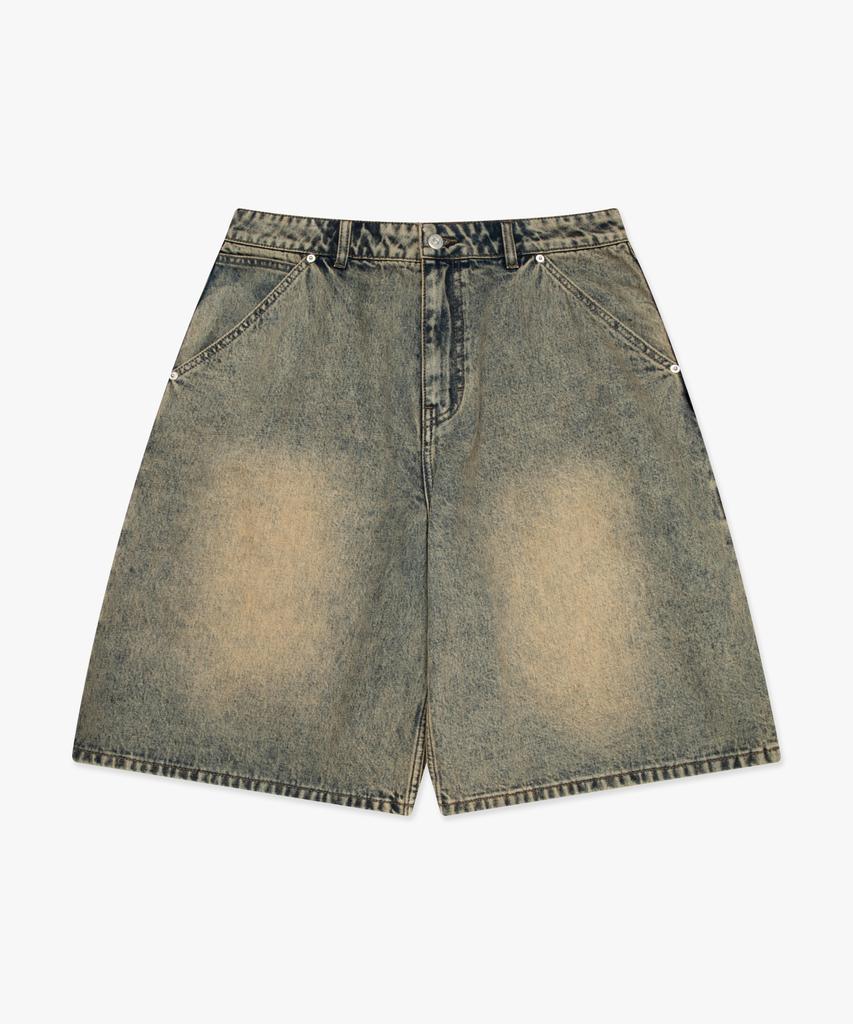 LMC Brush Washed Denim Carpenter Shorts Sand