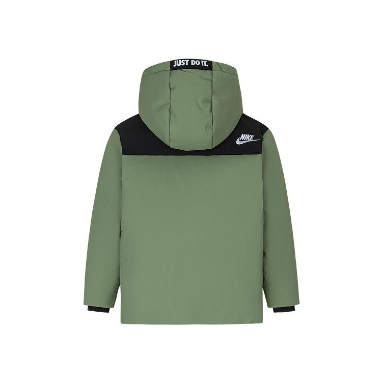 Nike Down Jacket Comfortable Hooded Zipper Kids Jackets Deep-Olive NY2442051GS-001