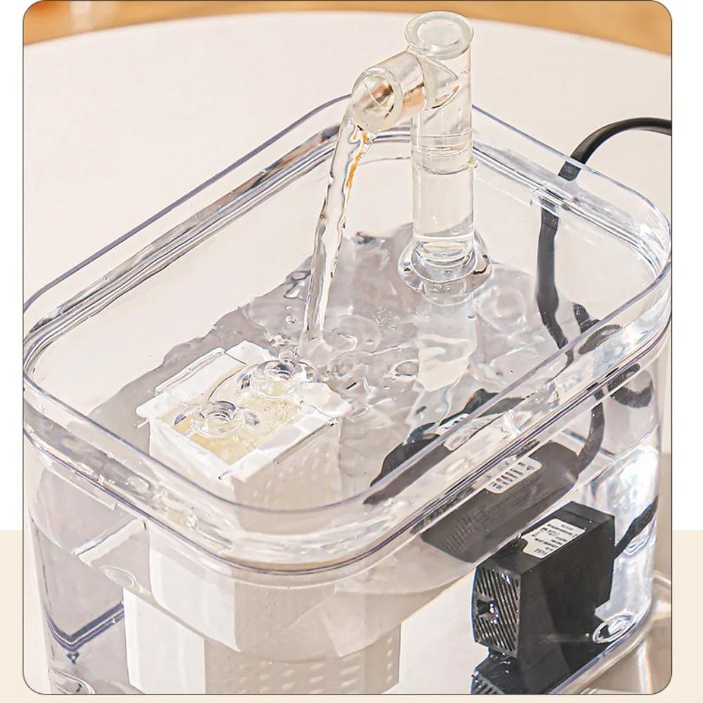 1000ml Automatic Pet Water Fountain Transparent USB Power Cat Water Dispenser for Indoor Dog and Cat Water Feeding Supplies