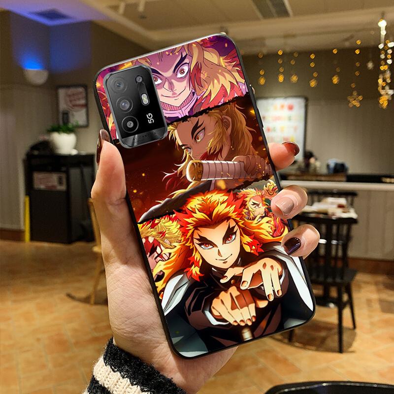 

Чохол для телефону Demon Slayer kimetsu no yaiba Аніме для OPPO A54 A74 A94 A53S A9 A5 A15 A16 A91 A96 A76 Reno8 8Pro Reno2 Z Reno 8 5G