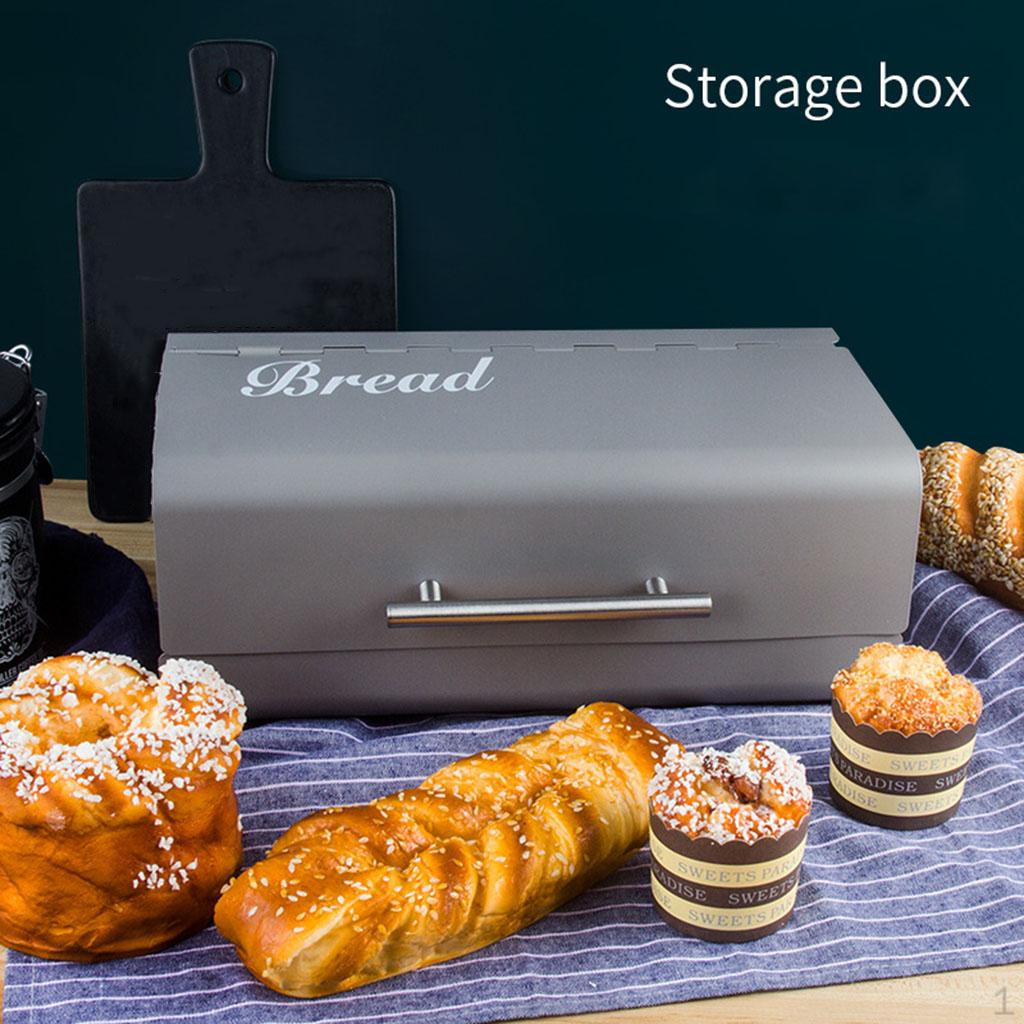 Bread Storage Box with Lid for Kitchen Countertop Coffee Table Organizer Home Storing