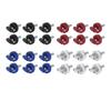 6PCS Hard Top Quick Removal Fastener Thumb Screw with D Rings Billet Aluminum for  JK JLU JT