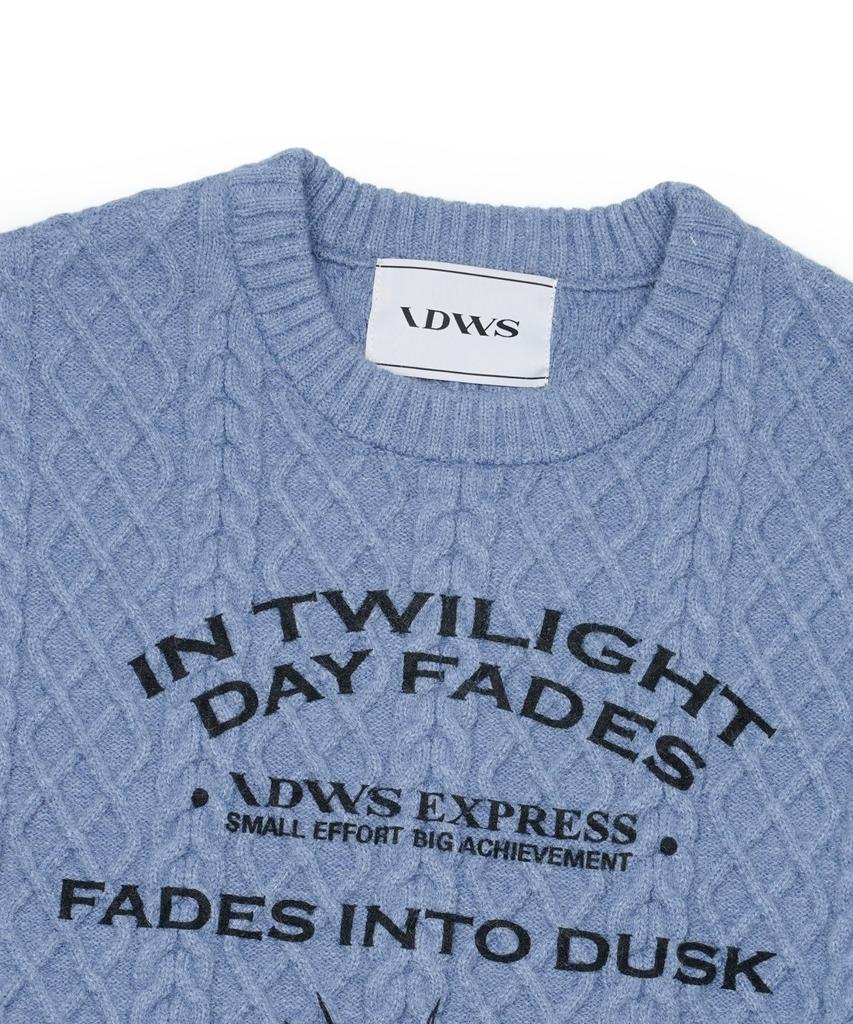 IDWS Dusky Day Crewneck Knit Blue