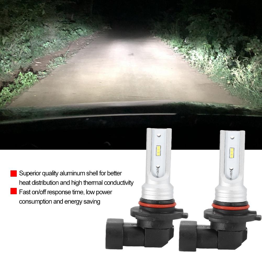 2pcs 72W 6000K White LED Fog Light Bulbs, Super Bright Decoding Car Hdlight Bulbs with Aluminum and Design, for 9145