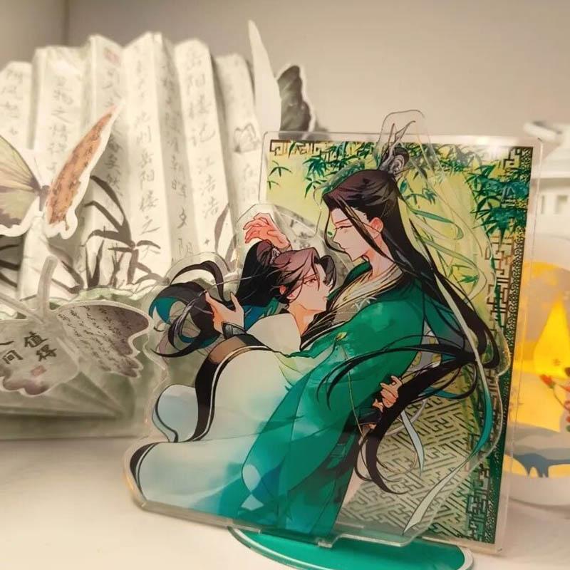 Anime The Scum Villain’s Self-Saving System Shen Qingqiu Luo Binghe Cosplay Standing Plate Acrylic Figure Stand Accessory Prop
