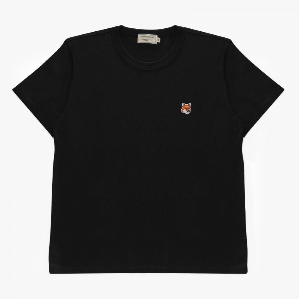 MaiSon KitSune Lw00105kj0008 P199 T-Shirt mit Fuchskopf-Patch für Damen, kurzärmelig