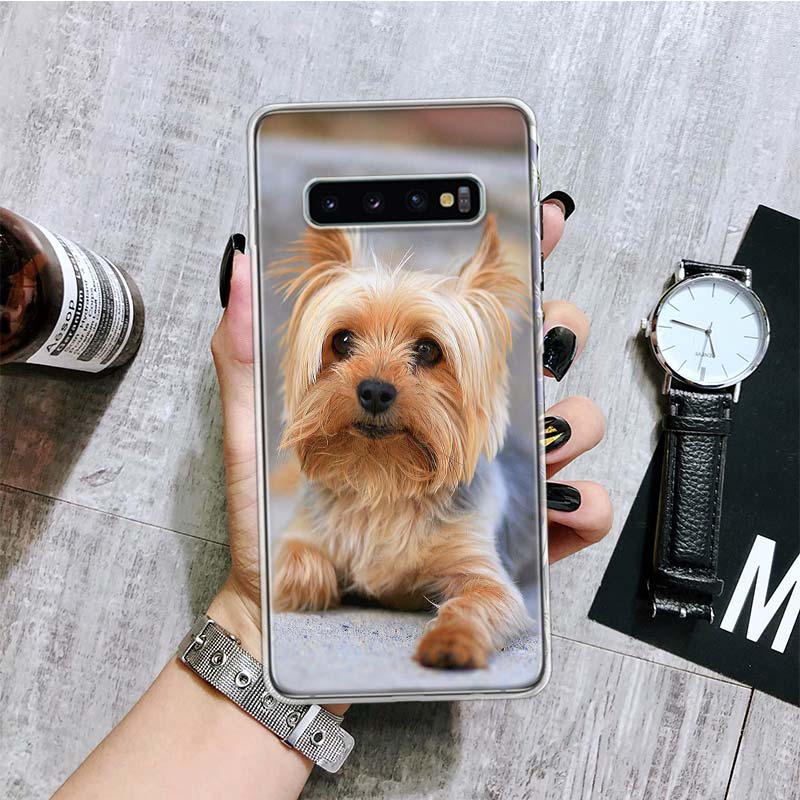 Yorkshire Terrier Dog Puppy Phone Case For Samsung Galaxy S20 FE S10 Plus S21 S22 Ultra S10E S9 S8 S7 Edge J4 + Fundas Cover