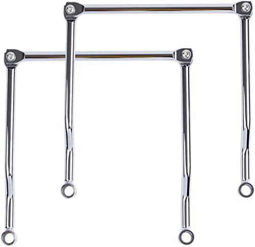 

Универсальная боковая поддержка для сумки Мотоциклетные аксессуары Модифицированная металлическая хромированная стойка для боковой сумки Высокопрочный комплект из 2 шт. (Яркое серебро)