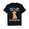 Just A Girl Who Loves Doodles Doodle Dog Owner Lover T Shirt Vintage Slightly Streetwear Stylish Homme