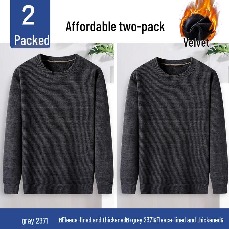 Men's Chenille Velvet-Lined Warm Sweater for Dad and Grandpa – Autumn/Winter