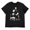 Creed Rock Music Poster T-Shirt Cotton Man T-shirts Louboutins Oversized Workout Shirts for Men
