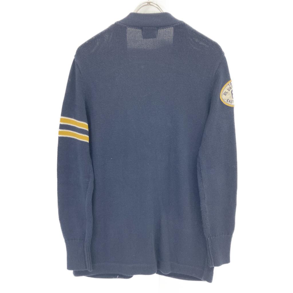 POLO RALPH LAUREN Navy Cotton College Varsity Cardigan tops S NavyUsed