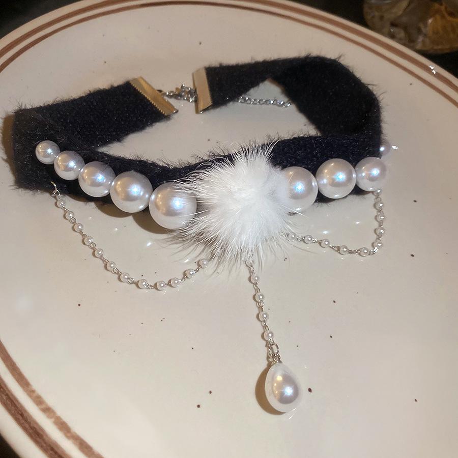 Европейский и Американский Барочный Жемчуг Стразы Цветок Подвеска Чокер - Ретро Роскошное Ожерелье для Женщин