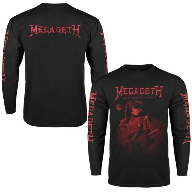 Megadeth groupe américain punk metal rock T-shirt unisexe à manches longues imprimé 3D chemise mode automne rue américaine rétro haut
