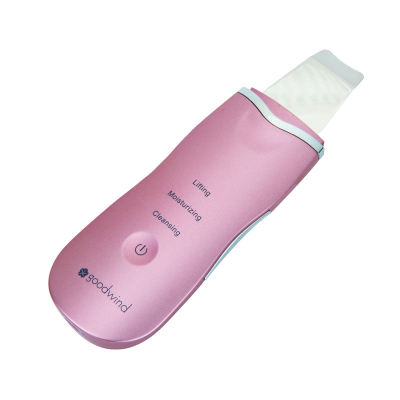 Ultrasonic skin scrubber spatula for facial cleans blackhead remover face spatula Electric facial dead skin peeling USB розовый