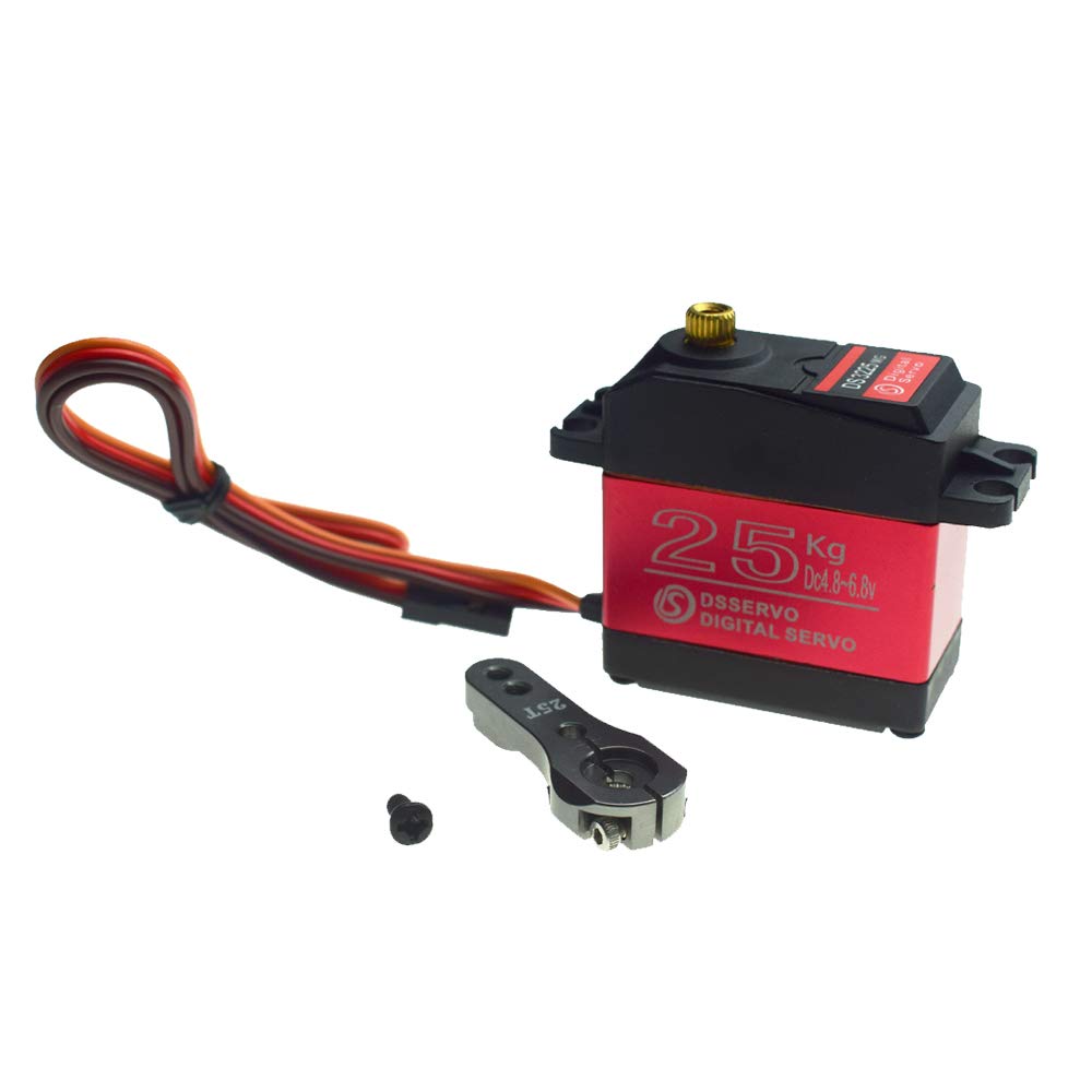 Zosky DS3225 25kg High Torque Full Metal Digital Steering Servo, Waterproof, for Baja RC Cars (Control Angle 180°)