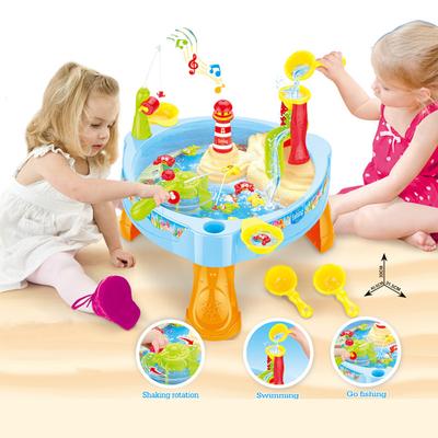 Play House Electric Fun Water Fishing Platform With Light Music Early Education Baby Fishing Fish Can Swim Fishing Plate