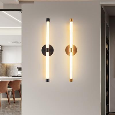 Postmodern LED Wall Lamp Black Gold Iron Tube Pipe Up Down Walll Sconces Light For Living Room Bedroom Bedside Decor Lighting