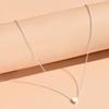 Ins Style Minimalist Heart-shaped Necklace Alloy Material Simple And Versatile Suitable For Women Wholesale And Retail