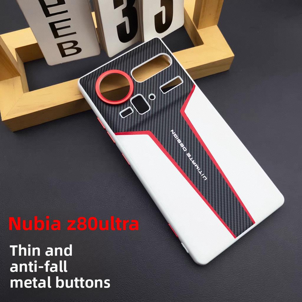 Custodia per ZTE Nubia Z80 Ultra Custodia Protettiva Posteriore Rigida di Lusso in PU Resistente agli Urti per Nubia Z80 Z70 Z70S Ultra
