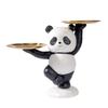 Dekorative Panda-Harzstatue mit Aufbewahrungsschale für Schlüssel und Kleinigkeiten Tier-Skulptur Eingangsbereich Wohnzimmer Tischdekorationen