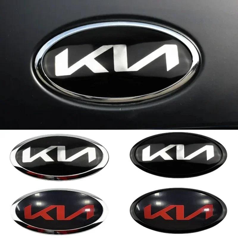 ABCDFD1Car Front Hood Emblem Rear Trunk Badge Sticker for KIA K2 K3 K4 K5 KX7 Sportage Picanto Sorento Rio Soul Ceed Forte Accessories