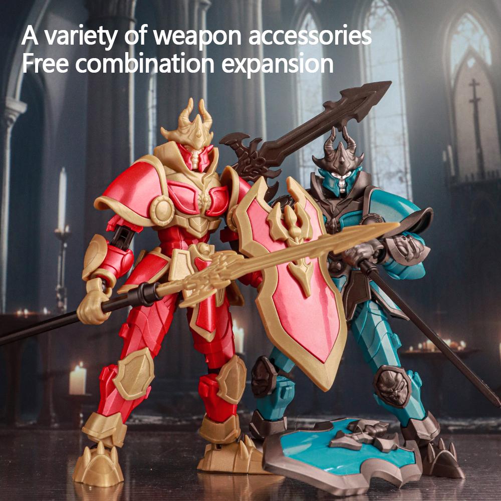 Lucky 13 Movable Joint Doll King Arthur Lich King Knight Robot Assembly Toy Model Boy Gift