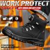 Waterproof Men Work Boots Safety Steel Toe Indestructible Shoes Anti-smash Puncture-Proof Kevlar Insoles Industrial Boots