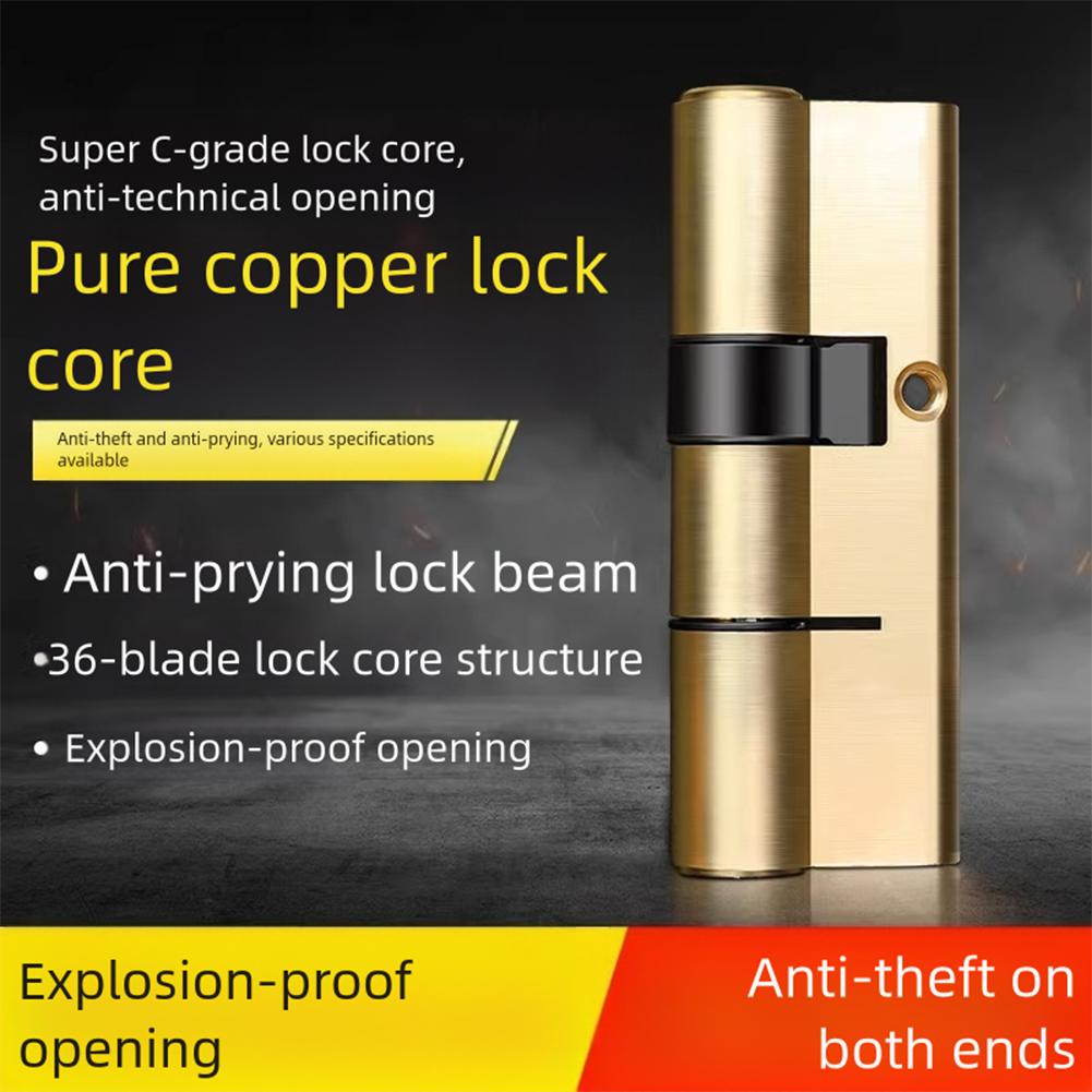 Mosazný cylindrický zámek s vysokou bezpečností, designem proti krádeži a požární odolností pro vnitřní i vnější dveře