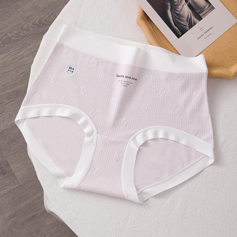 Big Size Female Spring and Summer Pure Cotton 10A Antibacterial Extension Crotch Belly Lift Hip High Waist Briefs