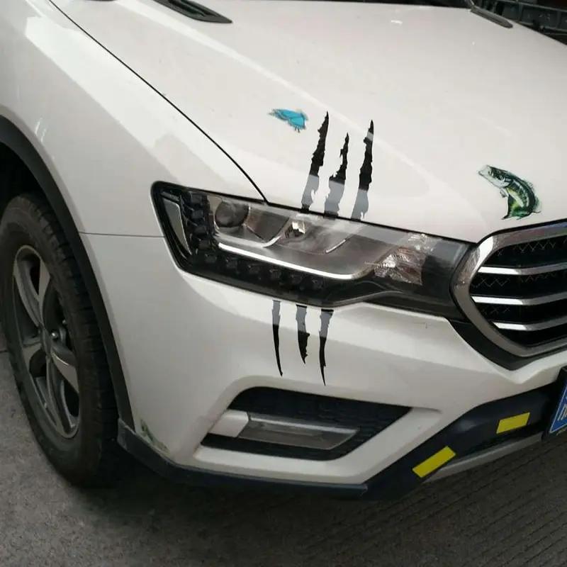 Car Monster Claw Scratch Decal - Reflective Vinyl Sticker for Auto Headlight Decoration