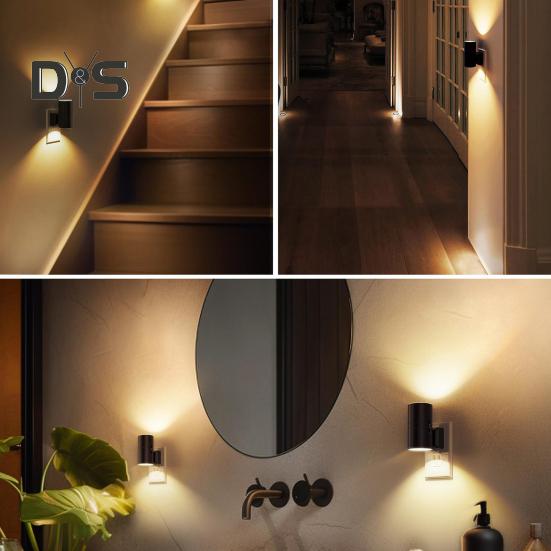 1/2Pcs LED Night Lamp with 16 Colors High Brightness Flicker Free Compact Design Plug-in Night Light Bedside Lamp