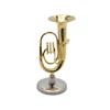 Gold-Tone Miniature Instrument with Base Brass-Like Musical