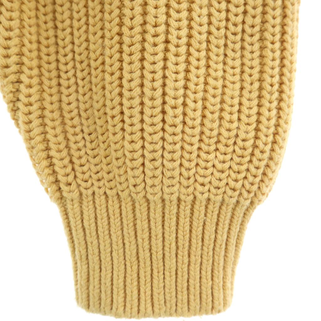 LANDS' END 90s Old Long Sleeve Sweater M Mustard Knit Women Used