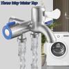 With Washing Machine Outlet Three Way Water Tap with Tape Washing Machine Faucet  Domestic Use