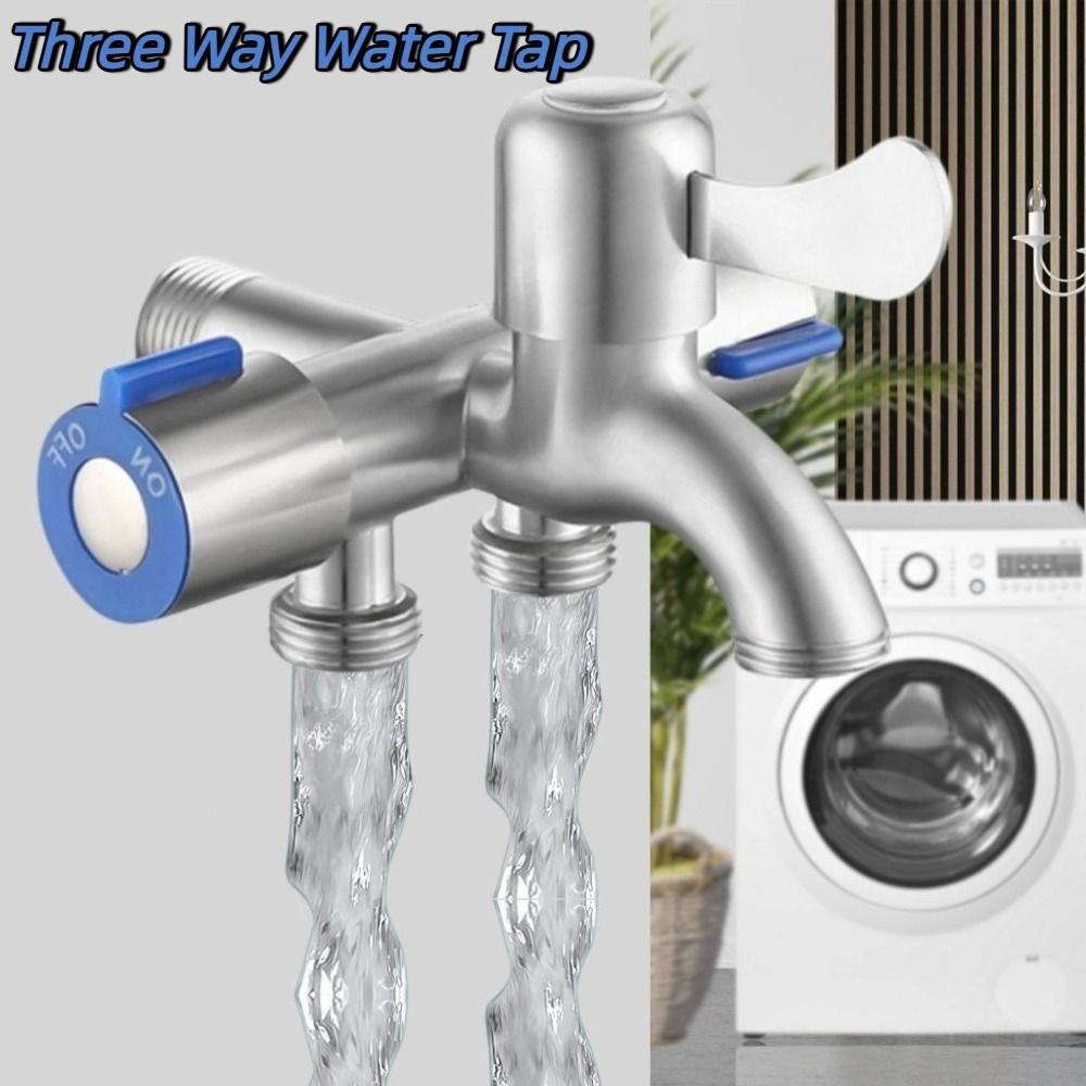with Washing Machine Outlet Stainless Steel Faucet Angle Valve Faucet Toilet Diverter