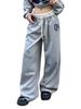 Jog Track Relaxed Loose Sports [kanaelun] Women's Sweatpants, Relaxed, Loungewear, Pajamas, Roomwear, Jersey, Sportswear, Jog, Pants, Joggers, Pants,