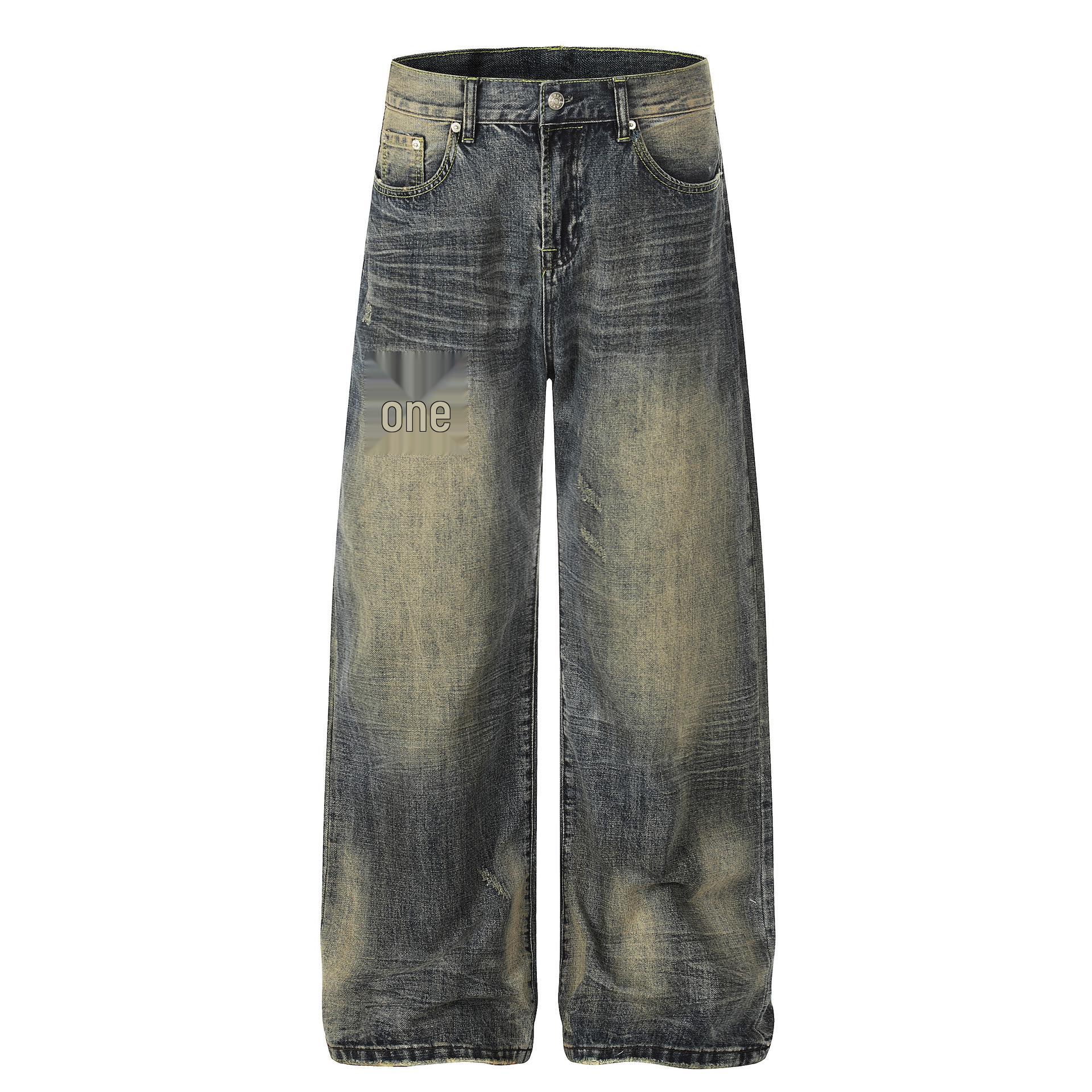 Guan Qu Spring Collection: Women s Washed Denim Retro Style Long Pants Medium