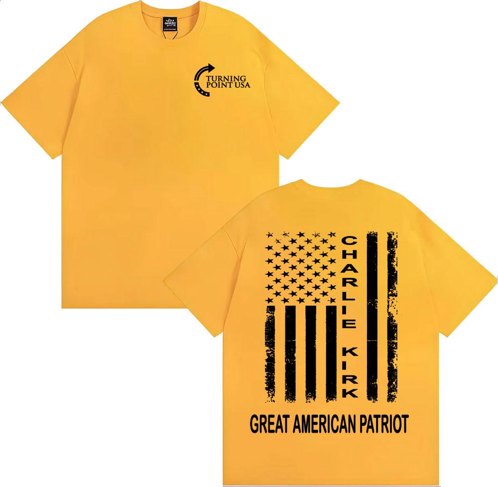 Pray for Charlie Kirk Great American Patriot Tshirts for Men High Street 90s Vintage T Shirt Unisex Fashion Cozy Cotton Tshirt