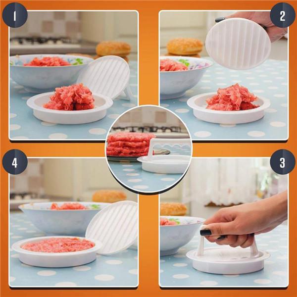 Mėsainių presas Maisto klasės plastikinis mėsainio mėsa jautienos kepsninė Burger Press Patty Maker Formos virtuvė