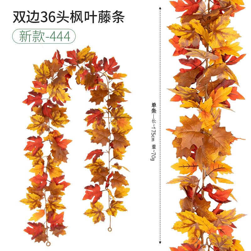 Fleur Artificielle Simulation Feuille d'Érable Vigne Européenne et Américaine Saison de la Récolte Enroulement Vigne de Simulation Décoration Extérieure Feuille d'Érable de Simulation