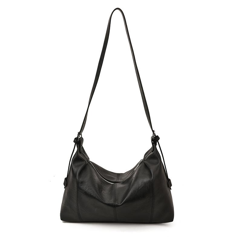 PU Hobo Bag Women's Fashion Shoulder Tote with Soft Texture Large Capacity Casual Everyday Handbag
